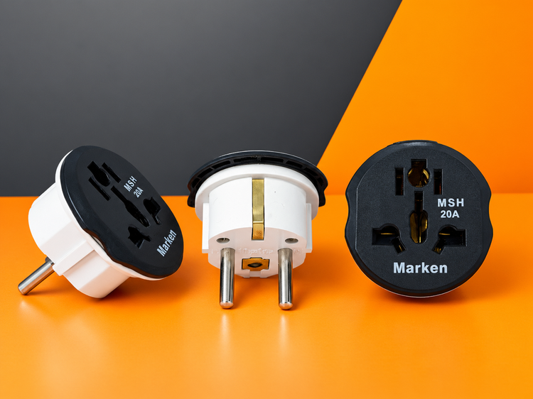 مبدل یونیورسال برق با پین داخلی مسی Marken